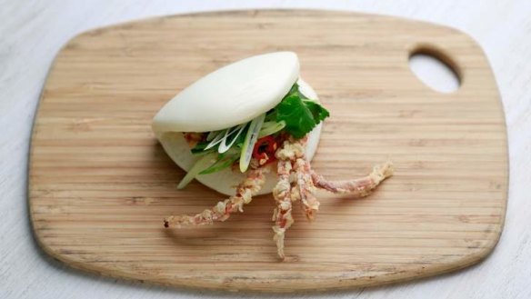 Orient East's soft-shell crab buns.