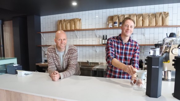 Owners Jacob Hoffmeyer and Ben Pigram in new Braddon cafe Rye on Lonsdale Street. For Good Food.