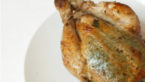 Veal and sage stuffed chicken
