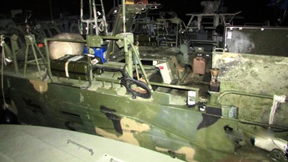 The captured US Navy patrol boats.