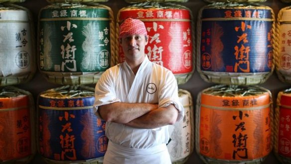 Sake chef Shaun Presland at the Good Food Month program launch at Sake Restaurant.