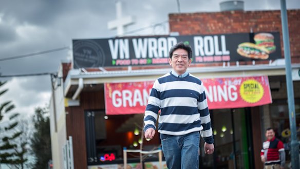 Bao Phan at one of his takeaway food stores in Sunshine West.