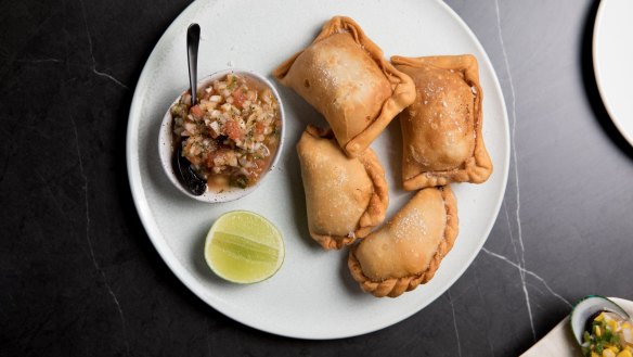 Citrico's empanadas come with various fillings, including beef, pork braised in orange, and potato, leek and feta.