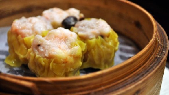 Tim Ho Wan's pork dumplings with shrimp.