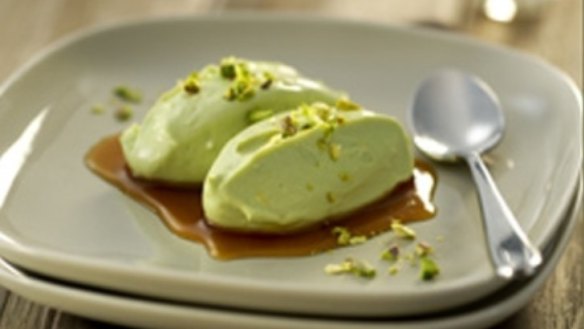 Creamy Avocado with Pistachio and Maple Syrup