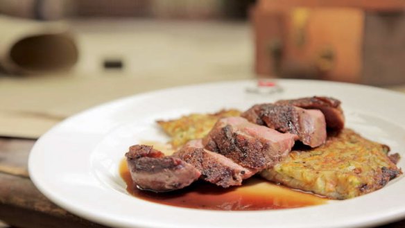 Lyndey Milan's duck breast with Madeira sauce, as featured in 'A Taste of Ireland'.