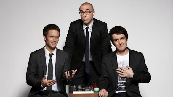 Chasers (from left) Craig Reucassel, Julian Morrow and Andrew Hansen are behind <i>The Unbelievible Truth</i>.