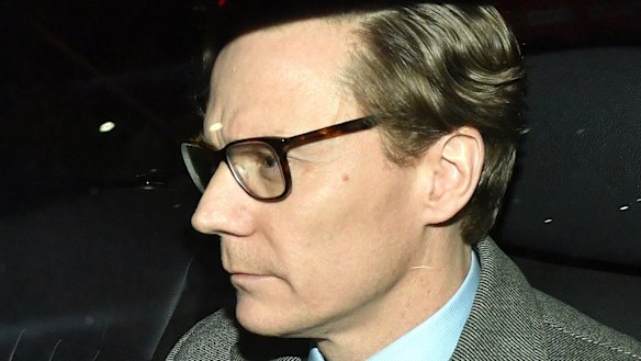 Chief Executive of Cambridge Analytica Alexander Nix leaves the offices in central London after he was suspended.