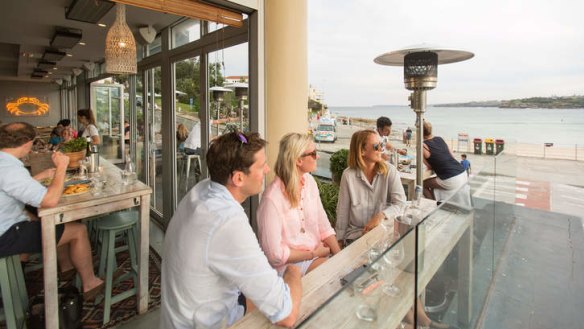 The outside deck at North Bondi Fish.