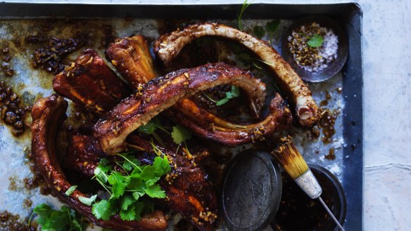 Spiced pork spare ribs.