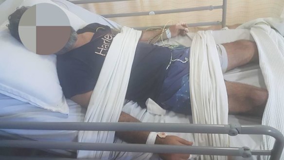 An asylum seeker is being restrained and force fed at a Port Moresby hospital, according to refugee advocates. 