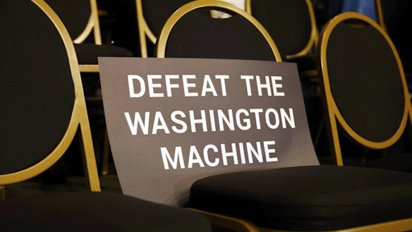 A supporter's sign at Senator Paul's announcement event. 