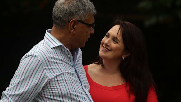 "Loving Elizabeth is like breathing oxygen … Mundine and wife Elizabeth.