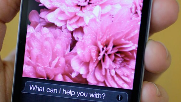 Siri, the new virtual assistant, is displayed on the new Apple iPhone 4S.