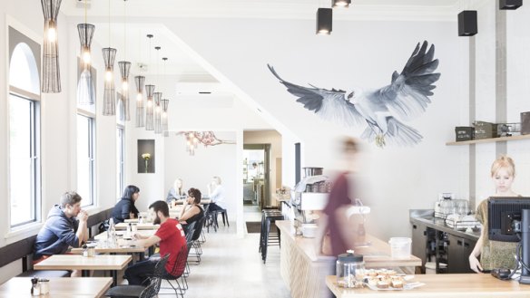 Sweet spot: Port Phillip's sea aromas mingle with those of the coffee at the airy corner known as Petty Officer.