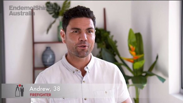 'Until she knows': That smirk tells viewers that Andrew feels he is getting away with his lies, for now.