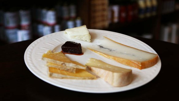 The cheese plate is alluring.