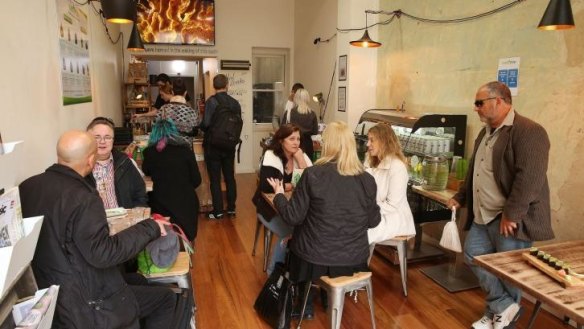 Inside Superfood Sushi in Newtown.