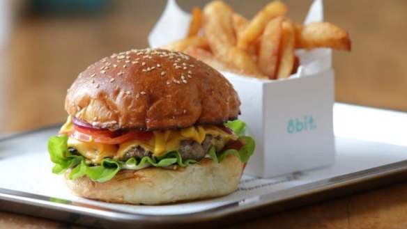 The 8bit burger with cheese: coming soon to Melbourne's CBD.