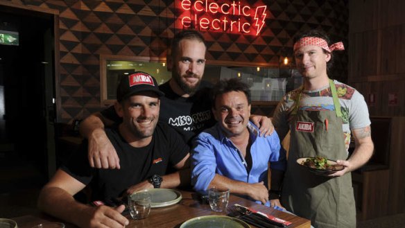 The Akiba restaurant team: Mike Harrington, Pete Harrington and Dino Jugovac and chef Johnon MacDonald.