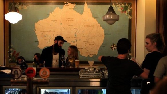 The Unicorn's new mural reveals a map of Australia.