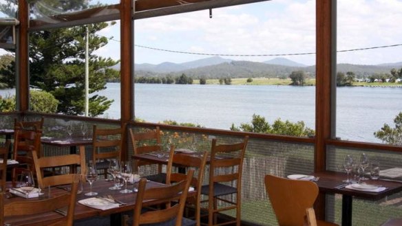 The restaurant overlooks the Moruya River.