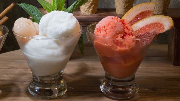 Alcohol-infused gelato and sorbet.