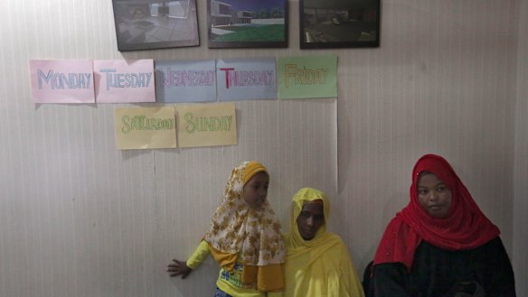 A classroom in Jakarta conducted by non-profit organisation Dompet Dhuafa to help refugees enrol in public schools.