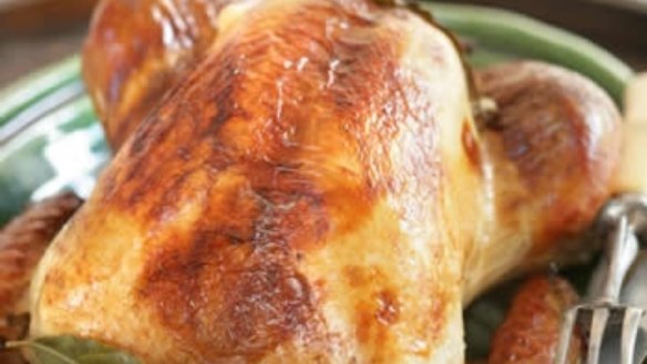 Malaysian roast turkey with lime and lemongrass stuffing