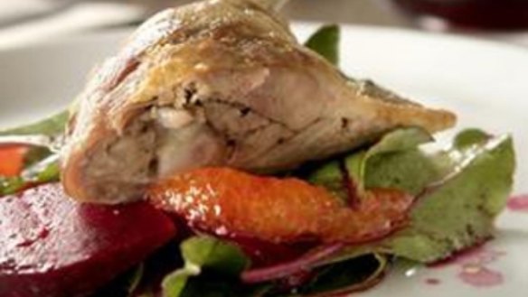 Warm duck and beetroot salad
