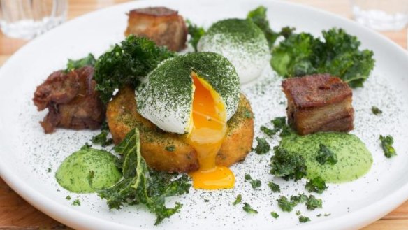 Dr Seuss would approve of this green eggs and ham dish.
