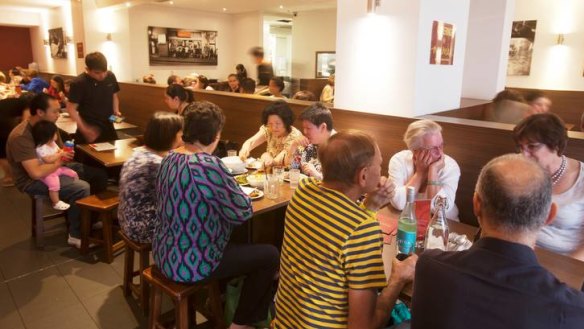 Chaotic but fun ... Mamak Chatswood is a family-friendly hit.