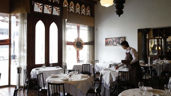 Warm and welcoming: One of Masani's grand dining rooms.