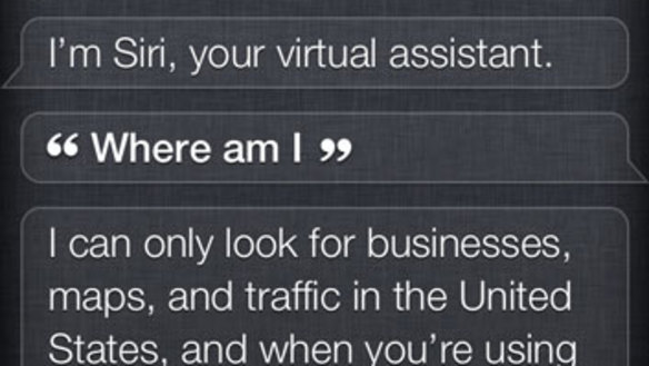 Apple's Siri virtual assistant on the iPhone 4S.
