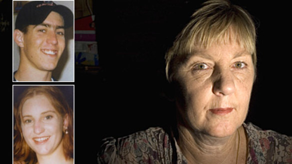 Alannah McGregor and, inset, her children Stuart and Angela.