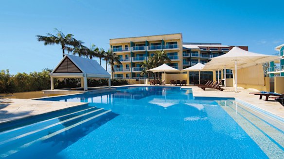 Take a dip ... the swimming pool at The Oaks Waterfront Hotel, The Entrance.