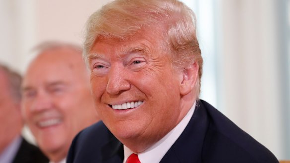 US President Donald Trump in Helsinki.