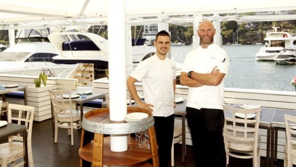 Waterfront dining: Chiosco by Ormeggio chefs Victor Moya (left) and Alessandro Pavoni.