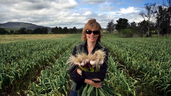 Hooked &#8230; Gundy grower Patrice Newell is ''on a winner'' with purple glamour.