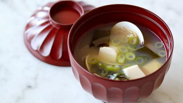 Chef Kato's miso soup with clams.