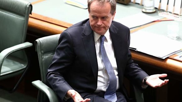 Opposition Leader Bill Shorten during Question Time. Photo: Alex Ellinghausen