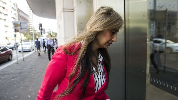 Siege survivor Selina Win Pe on her way to give evidence at the Lindt cafe sIege inquest on Wednesday.