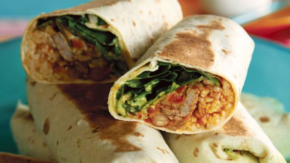 Roast beef burritos.