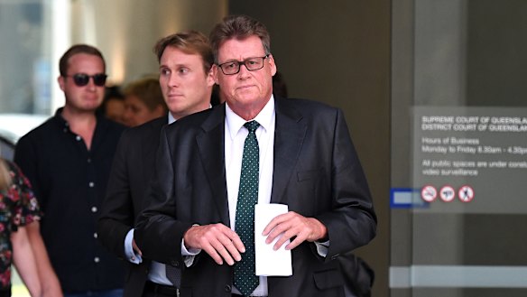 Cole Miller's father Steven leaves the Supreme Court.