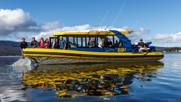 Fresh crayfish is prepared aboard the tour boat.