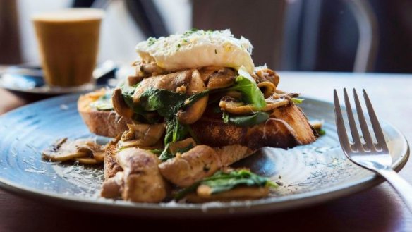 Mushroom bruschetta.