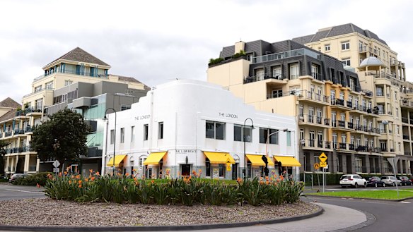 The London Hotel in Port Melbourne last year. 