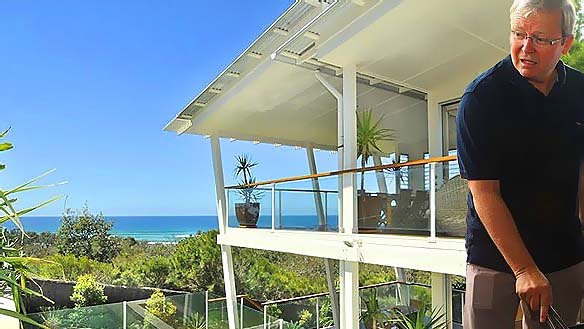 The five-bedroom, well-appointed house is very open, with expansive beach and ocean views from all the main rooms.