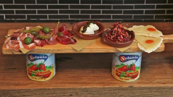 A stand-out ... Antipasti meat plank for two from Jamie's Italian in Sydney.