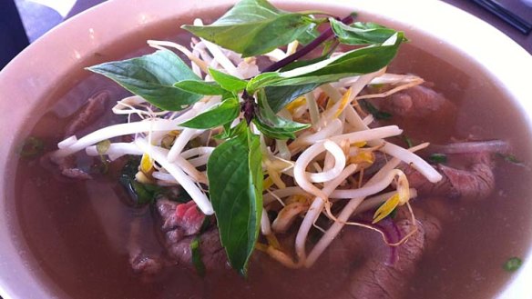 Vietnamese pho is one of the house specialties.